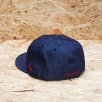 CROOKS & CASTLES Woven Fitted Cap Greco Denim